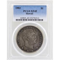 1883 $1 Kingdom of Hawaii Coin PCGS XF45