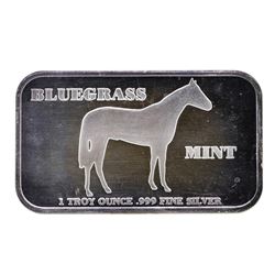 Rare 1976 Official Bar Keepers Bluegrass Mint 1 oz .999 Fine Silver Art Bar