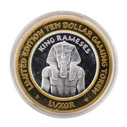 .999 Silver Luxor Las Vegas, Nevada $10 Casino Limited Edition Gaming Token