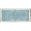 Image 2 : 1864 $5 Confederate States of America Note