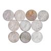 Image 2 : Lot of (10) $1 Peace Silver Dollar Coins
