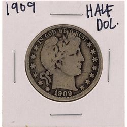 1909 Barber Liberty Head Half Dollar Coin