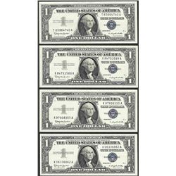 Lot of (4) 1957B $1 Silver Certificate Notes