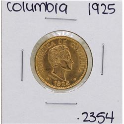 1925 Columbia 5 Pesos Gold Coin