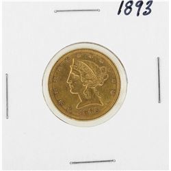 1893 $5 Liberty Head Half Eagle Gold Coin