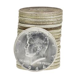 Roll of (20) 1964 Brilliant Uncirculated Kennedy Half Dollars