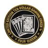 Image 1 : .999 Silver Four Queens Casino Hotel Las Vegas $10 Limited Edition Gaming Token