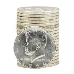Roll of (20) 1964 Brilliant Uncirculated Kennedy Half Dollars