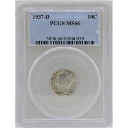 1937-D Mercury Dime Coin PCGS MS66