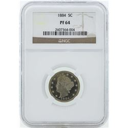 1884 Liberty V Proof Nickel Coin NGC PF64