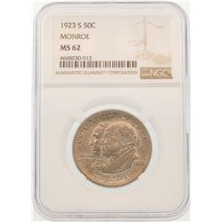 1923-S Half Dollar Monroe Doctrine Centennial Half Dollar Coin NGC MS62