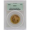 Image 1 : 1897 $10 Liberty Head Eagle Gold Coin PCGS MS61