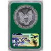 Image 2 : 2017 $1 American Silver Eagle Coin NGC MS70 Early Releases Green Core