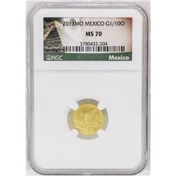2013MO Mexico 1/10 oz. Mexico Libertad Gold Coin NGC MS70
