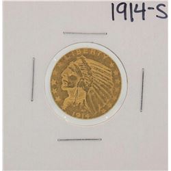 1914-S $5 Indian Head Half Eagle Gold Coin