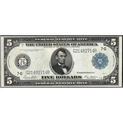 1914 $5 Federal Reserve Note Chicago