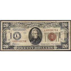 1934A $20 Hawaii WWII Emergency Federal Reserve Note