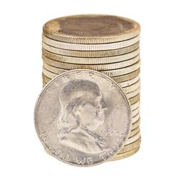 Roll of (20) Brilliant Uncirculated 1953-S Franklin Half Dollar Coins