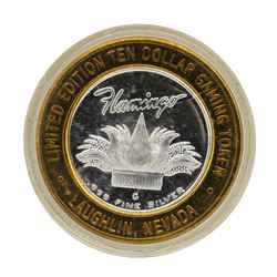 .999 Silver Flamingo Laughlin  Nevada $10 Casino Limited Edition Gaming Token
