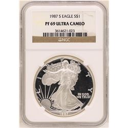 1987 $1 American Silver Eagle Coin NGC PF69 Ultra Cameo