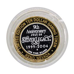 .999 Silver Silver Legacy Reno, Nevada $10 Casino Limited Edition Gaming Token