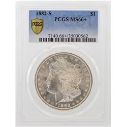 1882-S $1 Morgan Silver Dollar Coin PCGS MS66+
