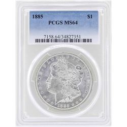 1885 $1 Morgan Silver Dollar Coin PCGS MS64