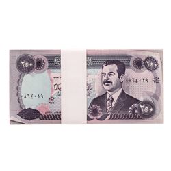 Lot of (50) Iraqi 250 Dinars Saddam Hussein Notes