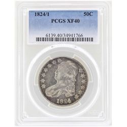 1824/1 Capped Bust Half Dollar Coin PCGS XF40
