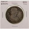 Image 1 : 1804T.H. Mexico 8 Reales Silver Coin
