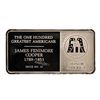 Image 2 : 500 Grain Sterling Silver Franklin Mint 100 Greatest Americans Ingot