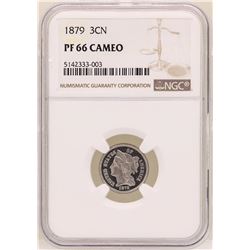 1879 3 Cent Nickel Coin NGC PF66 Cameo