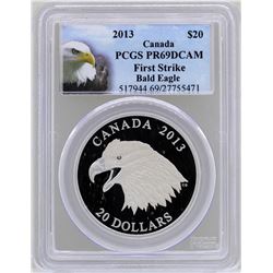 2013 $20 Canada Bald Eagle Silver Coin PCGS PR69DCAM