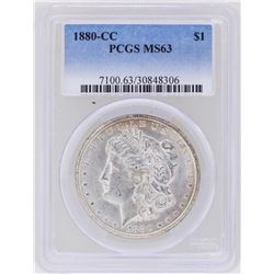 1880-CC $1 Morgan Silver Dollar Coin PCGS MS63