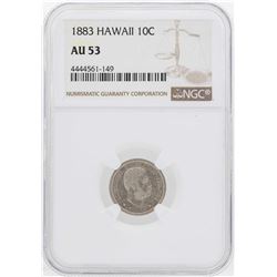 1883 Kingdom of Hawaii Dime Coin NGC AU53
