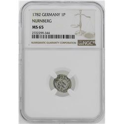 1782 Germany Nurnberg Pfennig Coin NGC MS65