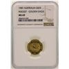 Image 1 : 1987 Australia $25 Gold Nugget Coin NGC MS69