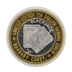 .999 Silver Barbary Coast Las Vegas, Nevada $10 Casino Limited Edition Gaming To