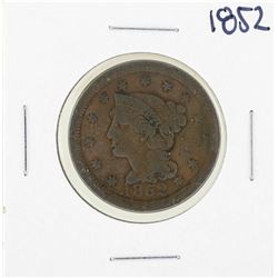 1852 Braided Hair Large Cent Coin