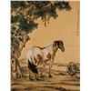 MA JIN Chinese 1900-1970 Watercolor Horse Scroll