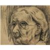Image 3 : L. DANIELS Charcoal on Paper Portrait of Old Lady