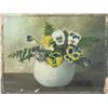 Image 1 : European Oil on Panel Flower Still Life