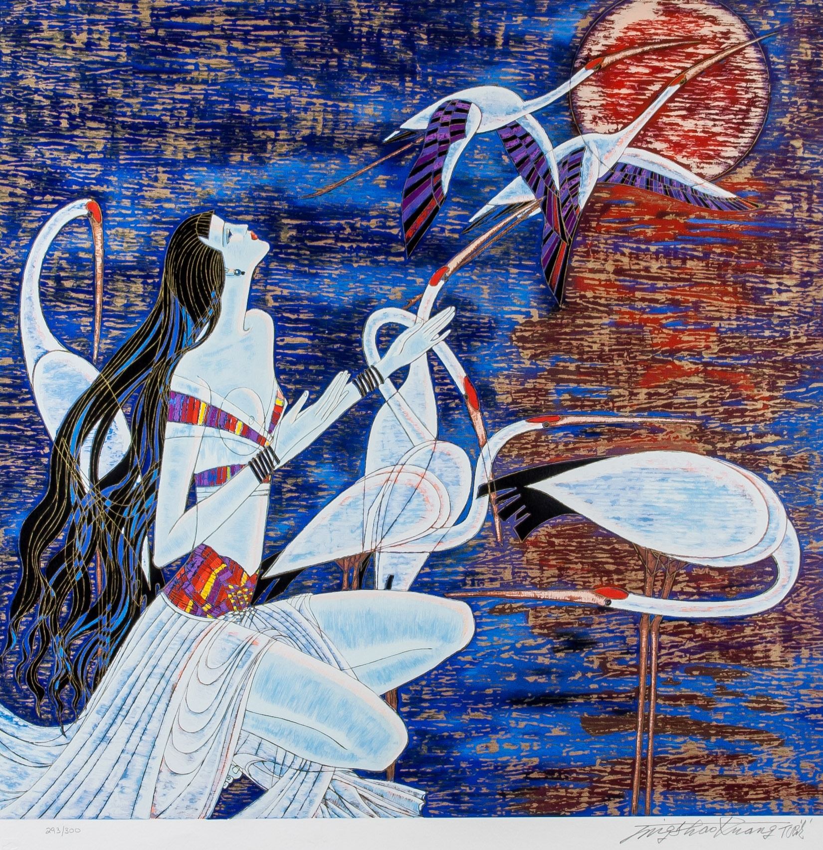 TING SHAO KUANG American b.1939 Serigraph