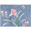 Image 3 : Asian Embroidery Panel of Flowers and Butterfly