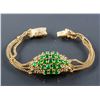 Image 1 : Jade & White Stone Gold Colored Bracelet