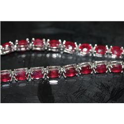 Natural Red Ruby 51 Carats Bracelet