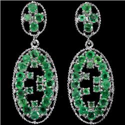 NATURAL AAA GREEN EMERALD 64 Carats Earings