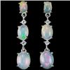 Image 1 : NATURAL AAA WHITE OPAL Earrings