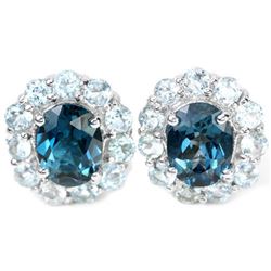 Natural AAA LONDON & SKY BLUE TOPAZ Earrings