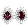 Image 1 : NATURAL PURPLISH PINK RHODOLITE GARNET EarRing